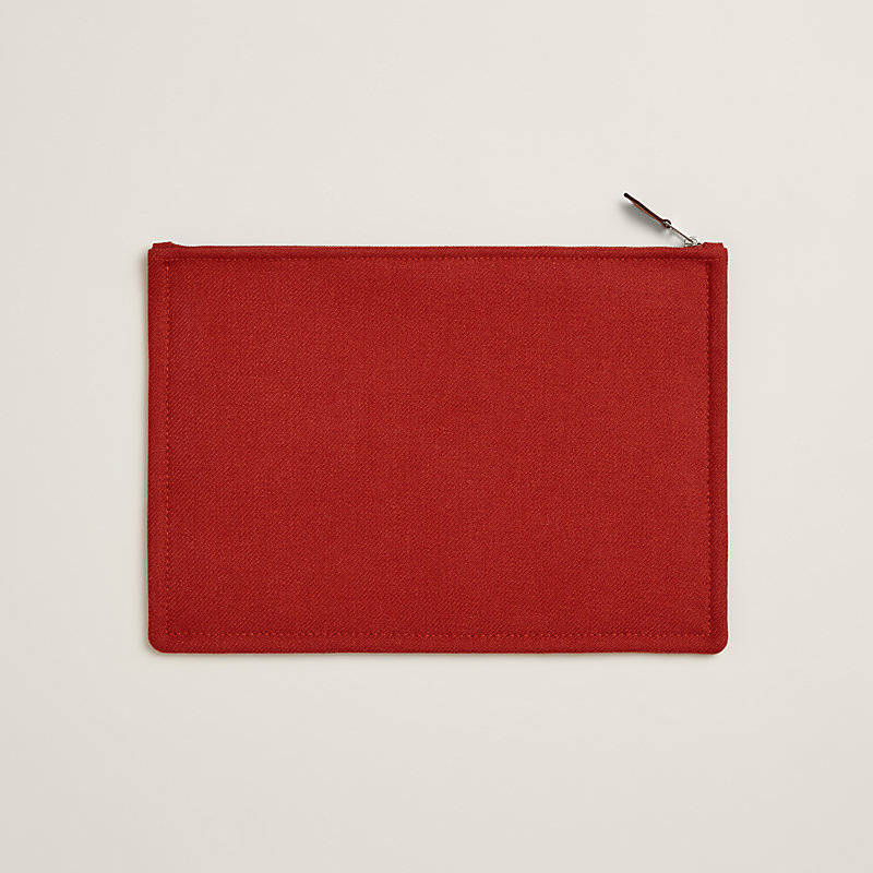 HERMES ポーチ Flat H Natte case, large model 直営ラッピング Flat H Natte case, large model | Hermès USA
